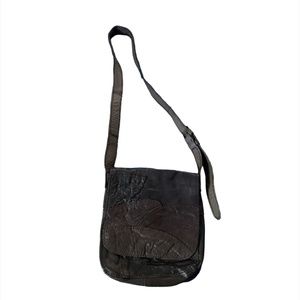 LML Artisan Dark brown leather crossbody messenger bag